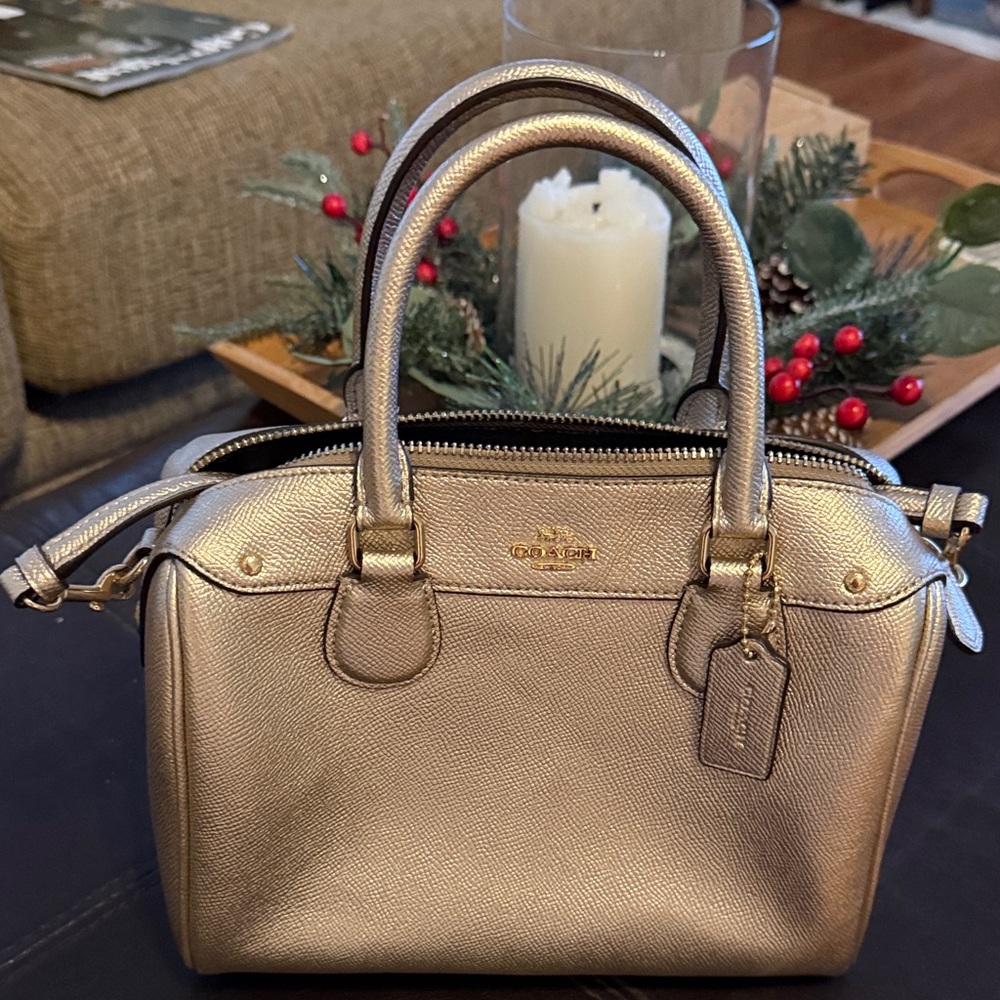 Coach Metallic Gold Satchel